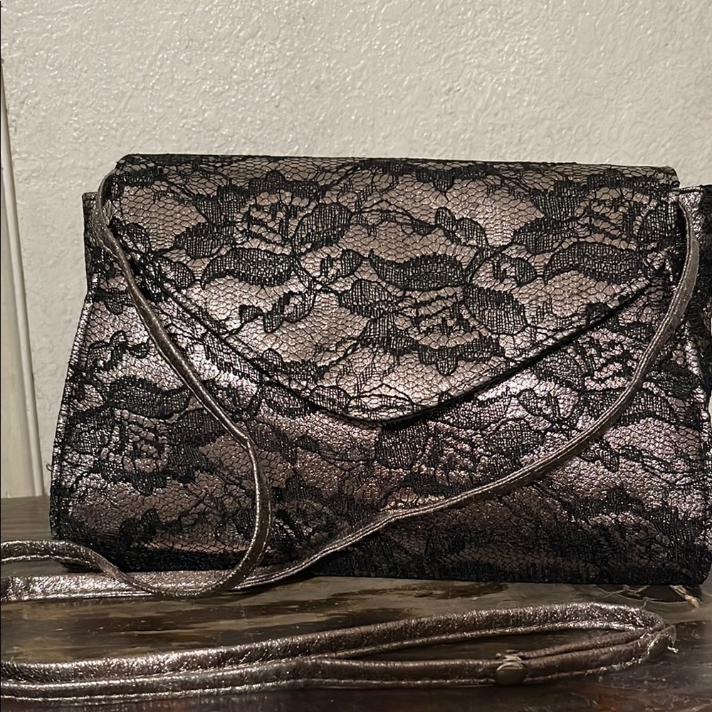 Neiman Marcus Elegant Black Lace Women's Bag